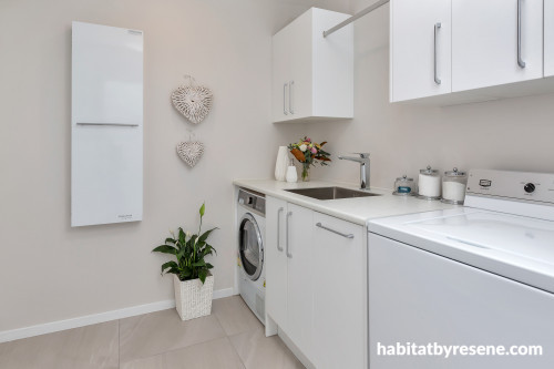 white laundry, neutral laundry, renovated laundry, laundry inspiration, interior design